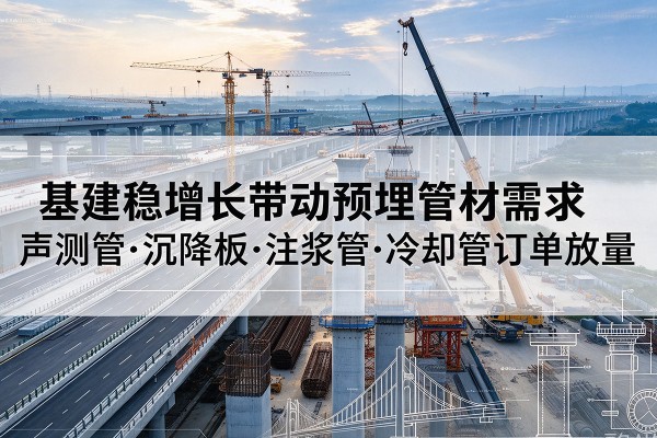 城口基建稳增长带动预埋监测管材需求，声测管、沉降板、注浆管订单持续放量
